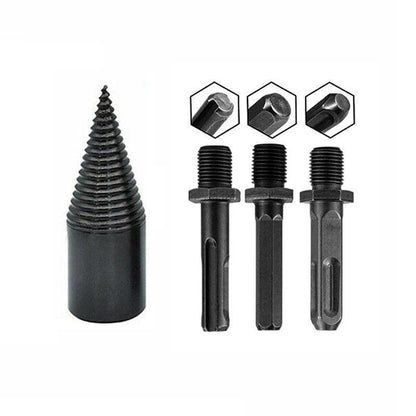 32-42mm High Speed Twist Firewood Drill Bit Wood Splitting Splitter Cone Driver - 32MM V528-FIREWOODDRILL-32MM-465323