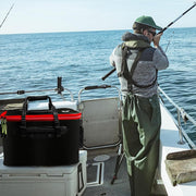 Portable Folding EVA Fishing Bucket Multi Use Live Fish Container with Strap - Black-40cm V528-FISH-BUCKET-BLACK-40-273729