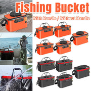 Portable Folding EVA Fishing Bucket Multi Use Live Fish Container with Strap - Orange-40cm V528-FISH-BUCKET-ORANGE-40-656036