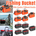 Portable Folding EVA Fishing Bucket Multi Use Live Fish Container with Strap - Orange-50cm V528-FISH-BUCKET-ORANGE-50-220107