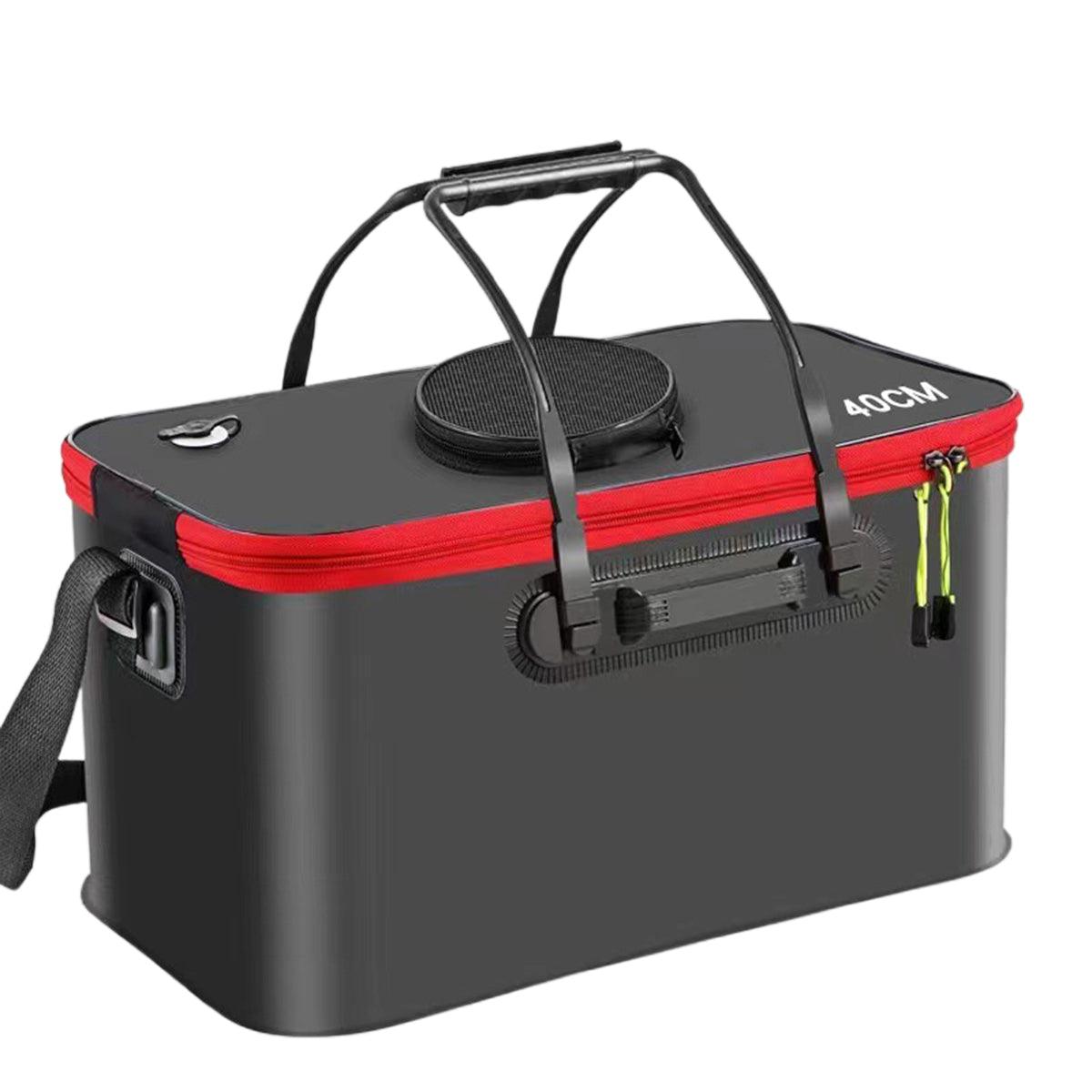Portable Folding EVA Fishing Bucket Multi Use Live Fish Container with Strap - Orange-50cm V528-FISH-BUCKET-ORANGE-50-220107