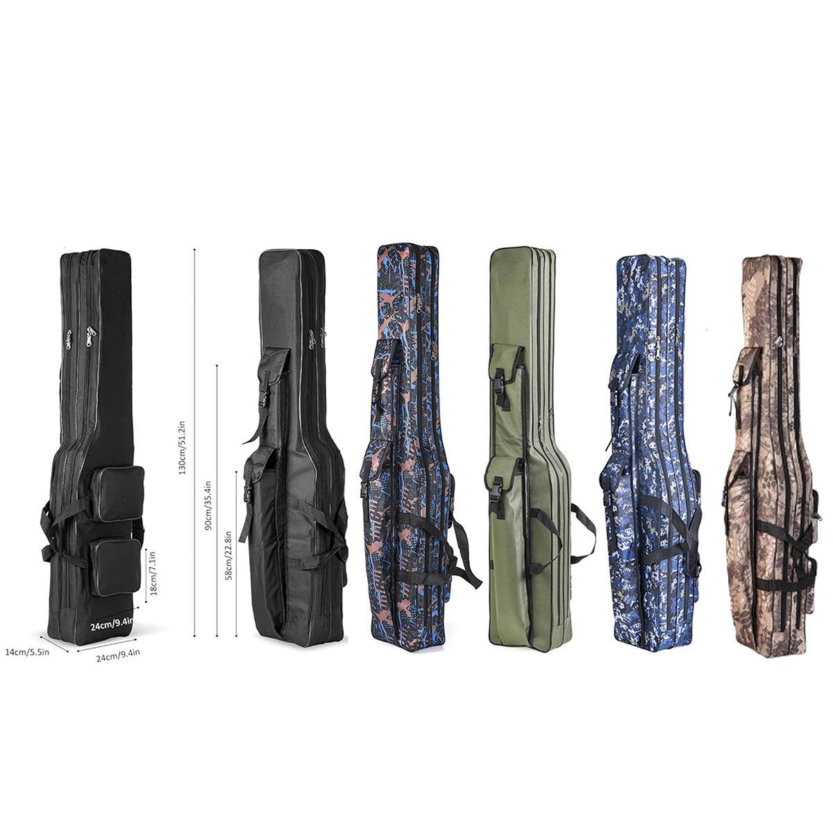 130cm Big Belly Fishing Tackle Bag Rod Storage Carry Case Outdoor Fishing Bag - Black V528-FISH-GEAR-BAG-BLACK-885918