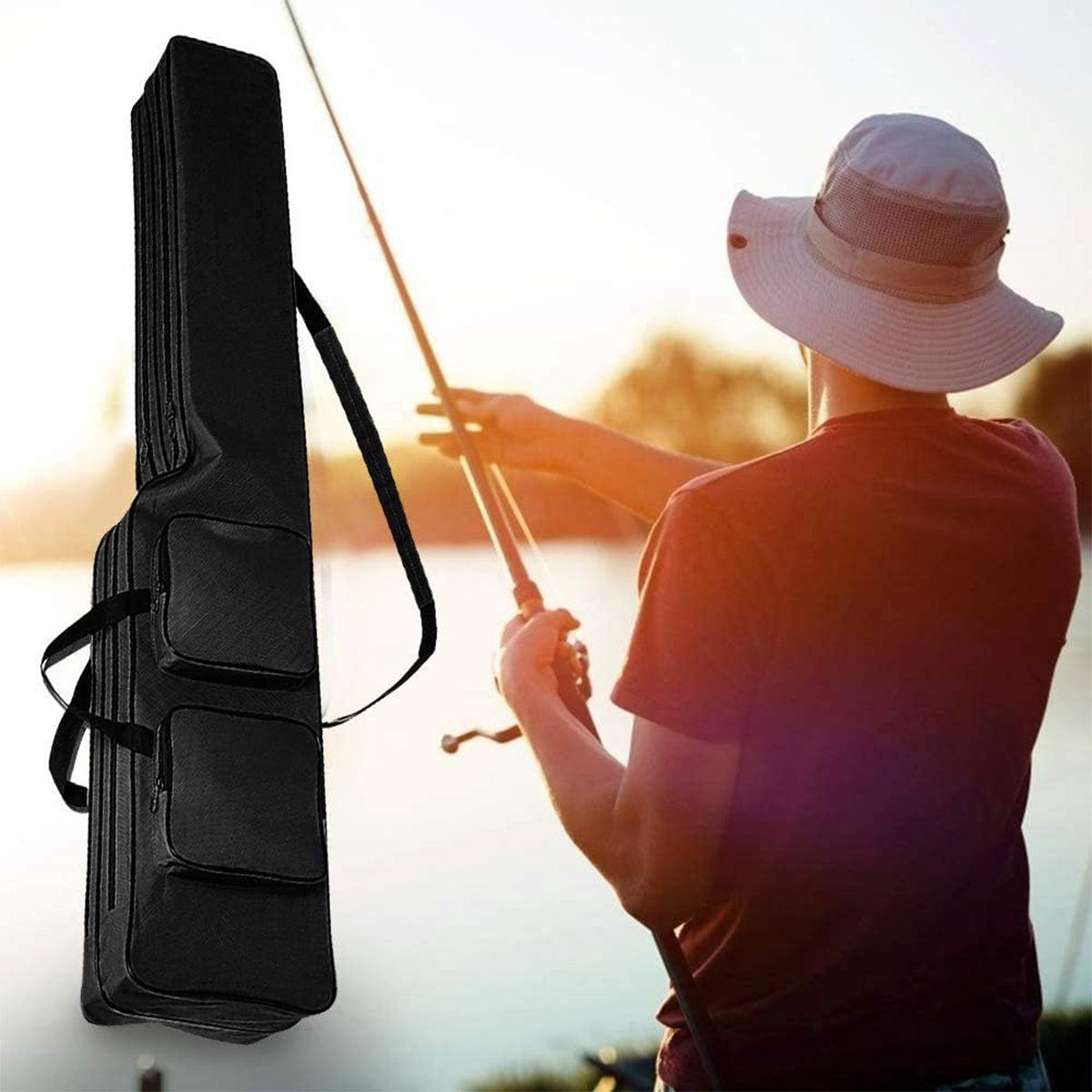 130cm Big Belly Fishing Tackle Bag Rod Storage Carry Case Outdoor Fishing Bag - Deep blue camouflage V528-FISH-GEAR-BAG-BLUECP-797989