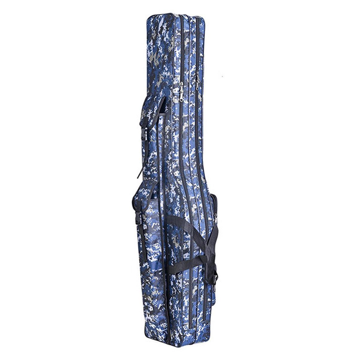 130cm Big Belly Fishing Tackle Bag Rod Storage Carry Case Outdoor Fishing Bag - Deep blue camouflage V528-FISH-GEAR-BAG-BLUECP-797989