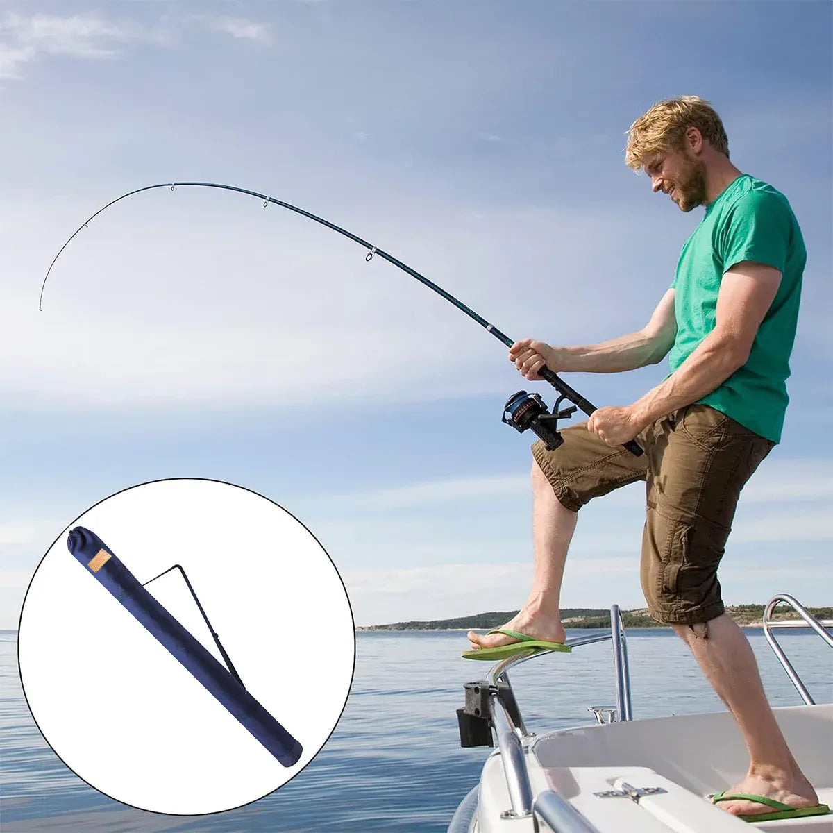 Outdoor Portable Fishing Rod Bag Folding Storage Carrier Waterproof Fishing Case - 120cm