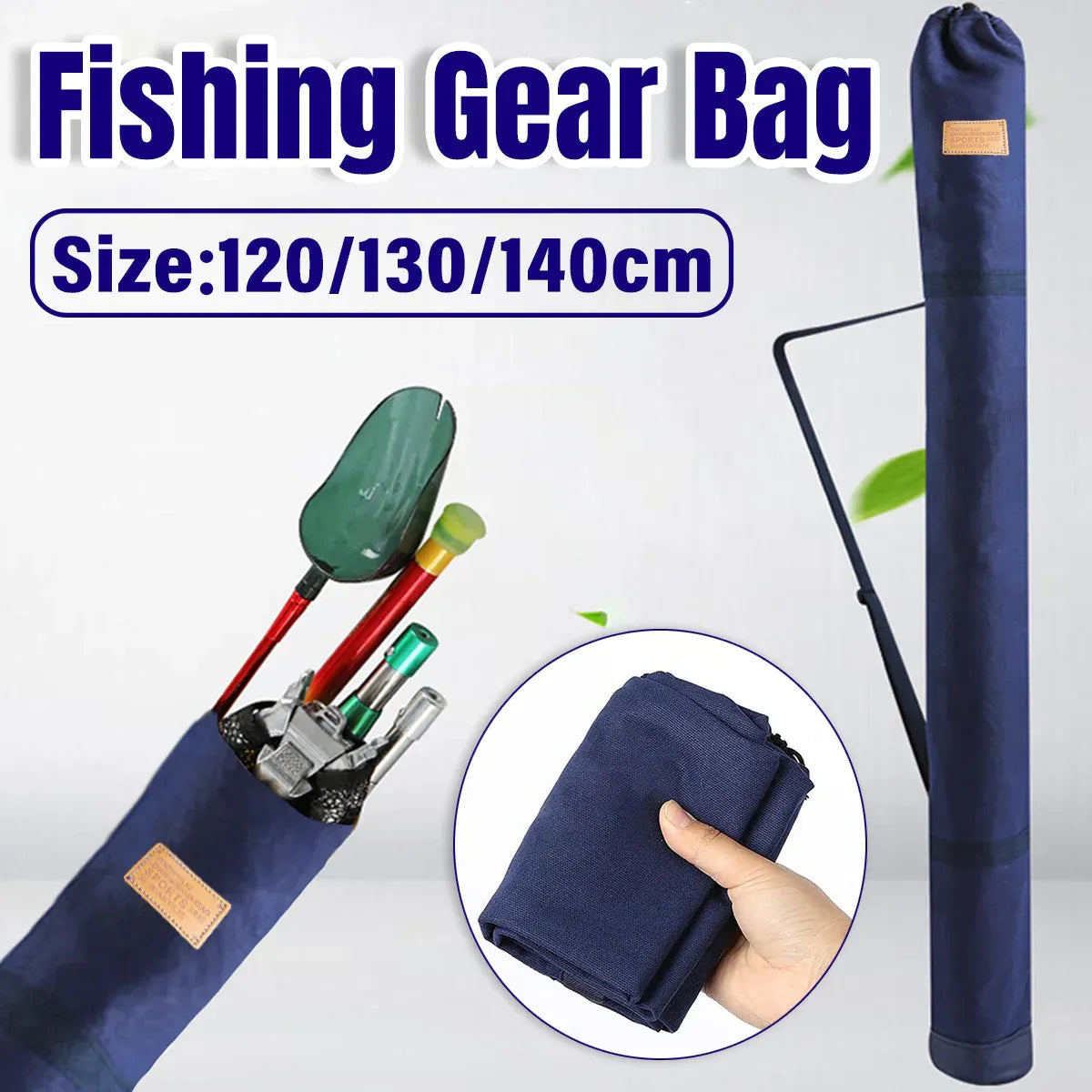 Outdoor Portable Fishing Rod Bag Folding Storage Carrier Waterproof Fishing Case - 140cm