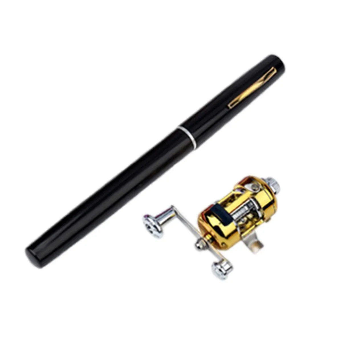 Mini Pen Fishing Rod Pocket Size Portable Telescopic Travel Fishing Pole Tool - Black V528-FISH-ROD-PEN-BK-439276
