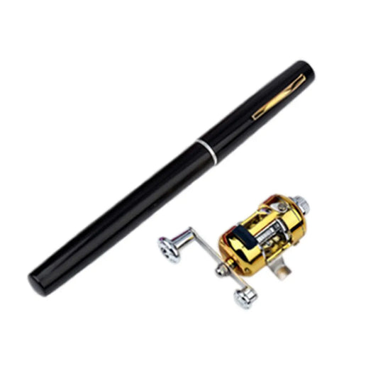 Mini Pen Fishing Rod Pocket Size Portable Telescopic Travel Fishing Pole Tool - Black V528-FISH-ROD-PEN-BK-439276