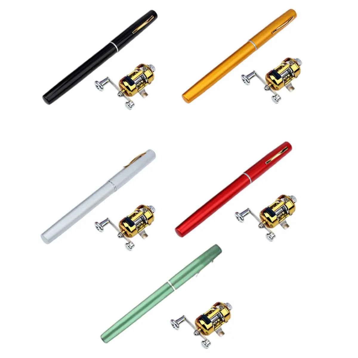 Mini Pen Fishing Rod Pocket Size Portable Telescopic Travel Fishing Pole Tool - Silver V528-FISH-ROD-PEN-SIL-400412