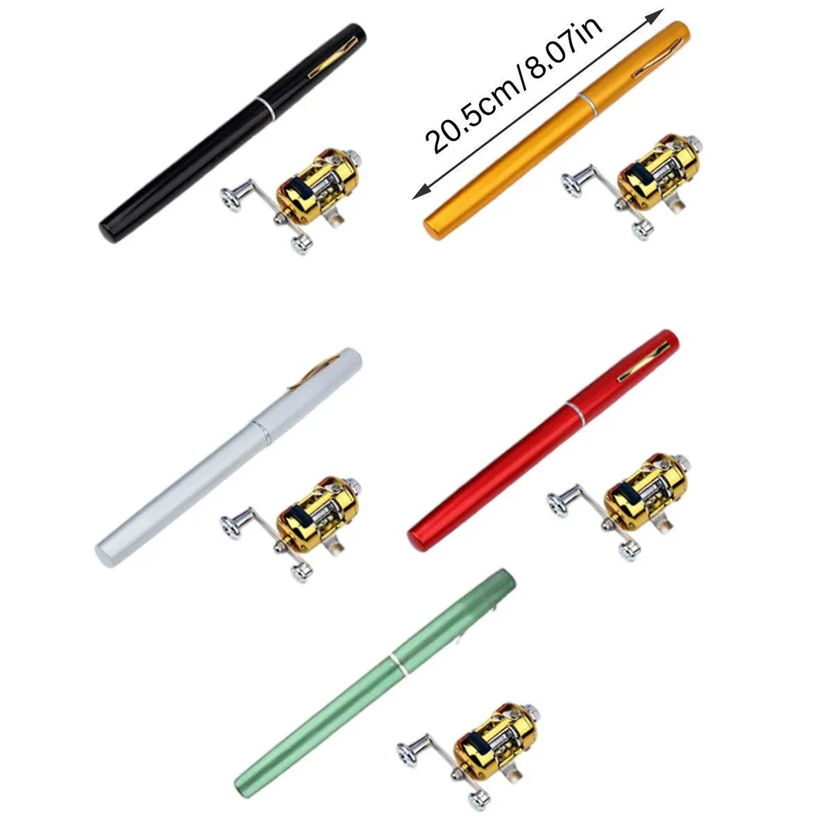 Mini Pen Fishing Rod Pocket Size Portable Telescopic Travel Fishing Pole Tool - Silver V528-FISH-ROD-PEN-SIL-400412