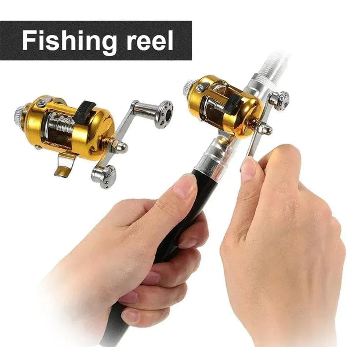 Mini Pen Fishing Rod Pocket Size Portable Telescopic Travel Fishing Pole Tool - Silver V528-FISH-ROD-PEN-SIL-400412
