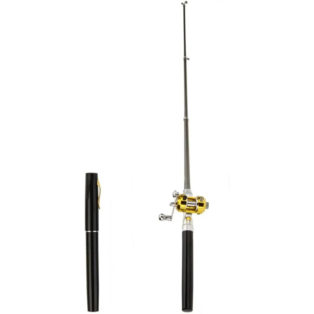 Mini Pen Fishing Rod Pocket Size Portable Telescopic Travel Fishing Pole Tool - Silver V528-FISH-ROD-PEN-SIL-400412