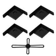 5pcs Plastic Fish Tank Base Bracket Corner Guard Stand Holder for Aquarium Tanks - Black-L V528-FISH-TANK-BASE-BLACK-L-634049