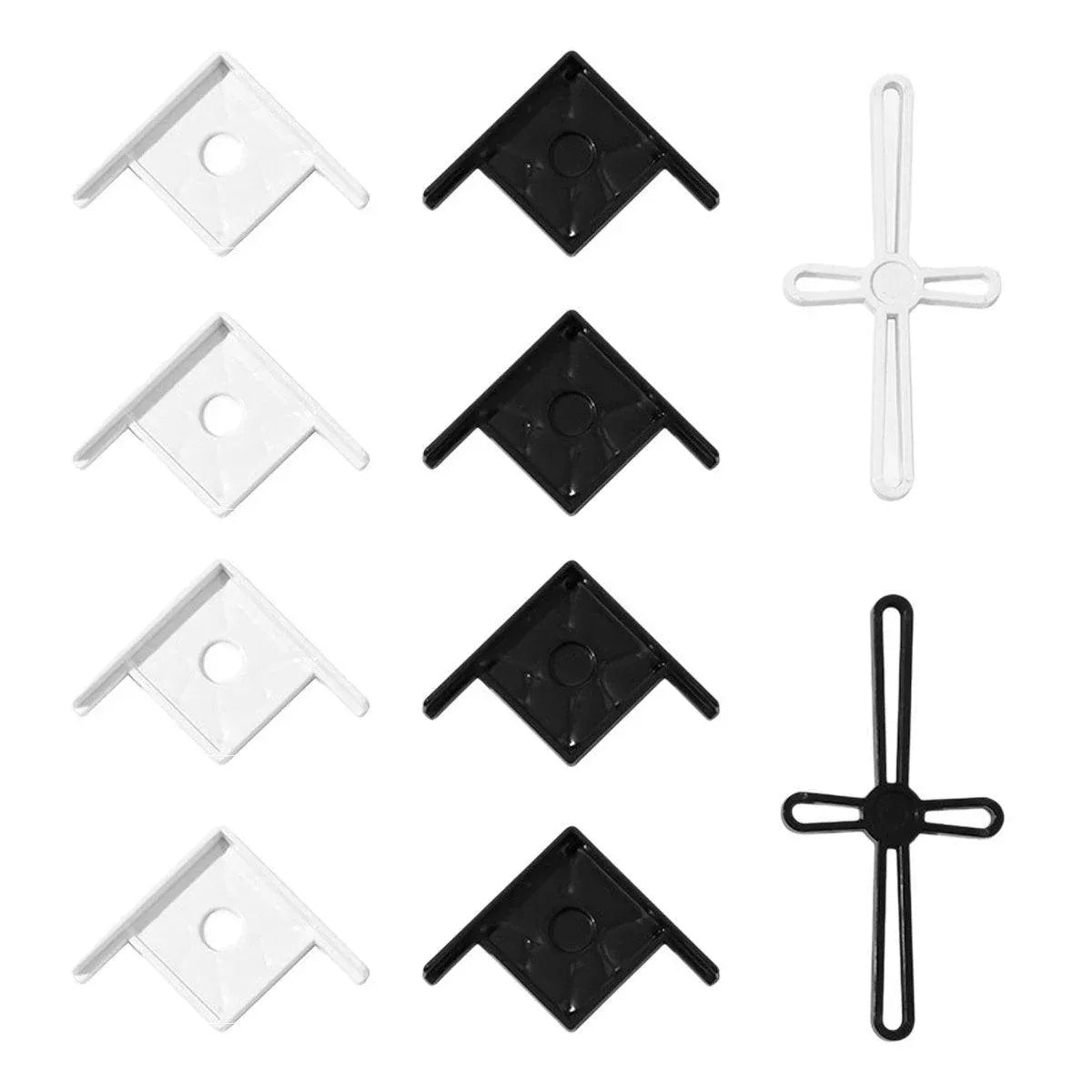 5pcs Plastic Fish Tank Base Bracket Corner Guard Stand Holder for Aquarium Tanks - Black-L V528-FISH-TANK-BASE-BLACK-L-634049