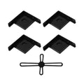 5pcs Plastic Fish Tank Base Bracket Corner Guard Stand Holder for Aquarium Tanks - Black-S V528-FISH-TANK-BASE-BLACK-S-743937