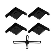 5pcs Plastic Fish Tank Base Bracket Corner Guard Stand Holder for Aquarium Tanks - Black-S V528-FISH-TANK-BASE-BLACK-S-743937