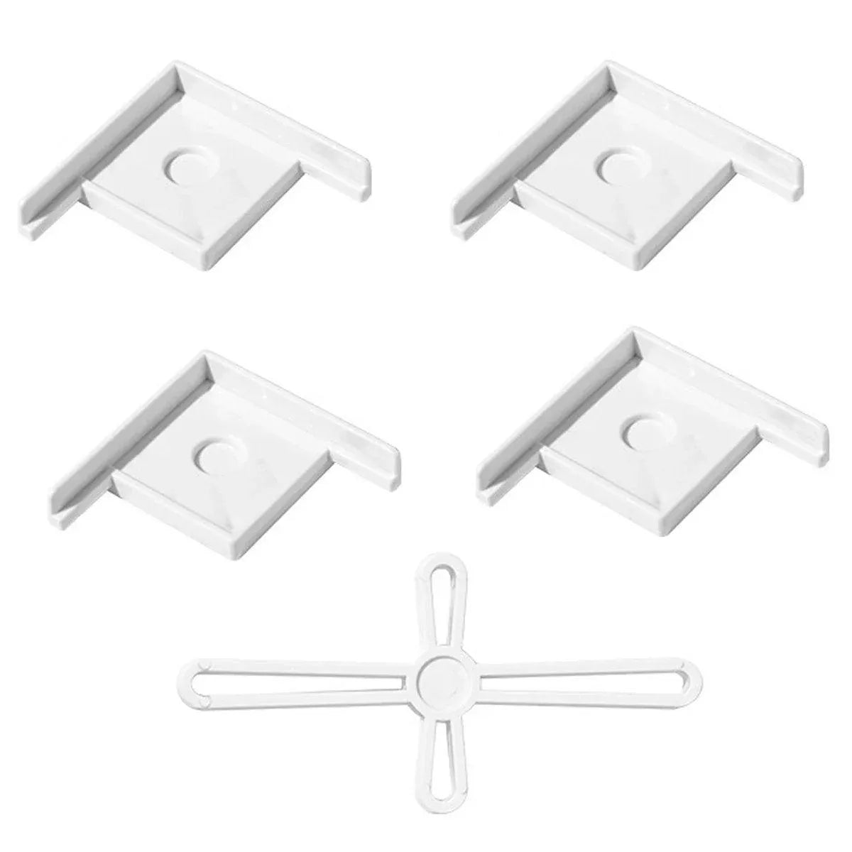 5pcs Plastic Fish Tank Base Bracket Corner Guard Stand Holder for Aquarium Tanks - White-L V528-FISH-TANK-BASE-WHITE-L-875434