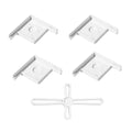 5pcs Plastic Fish Tank Base Bracket Corner Guard Stand Holder for Aquarium Tanks - White-S V528-FISH-TANK-BASE-WHITE-S-670834