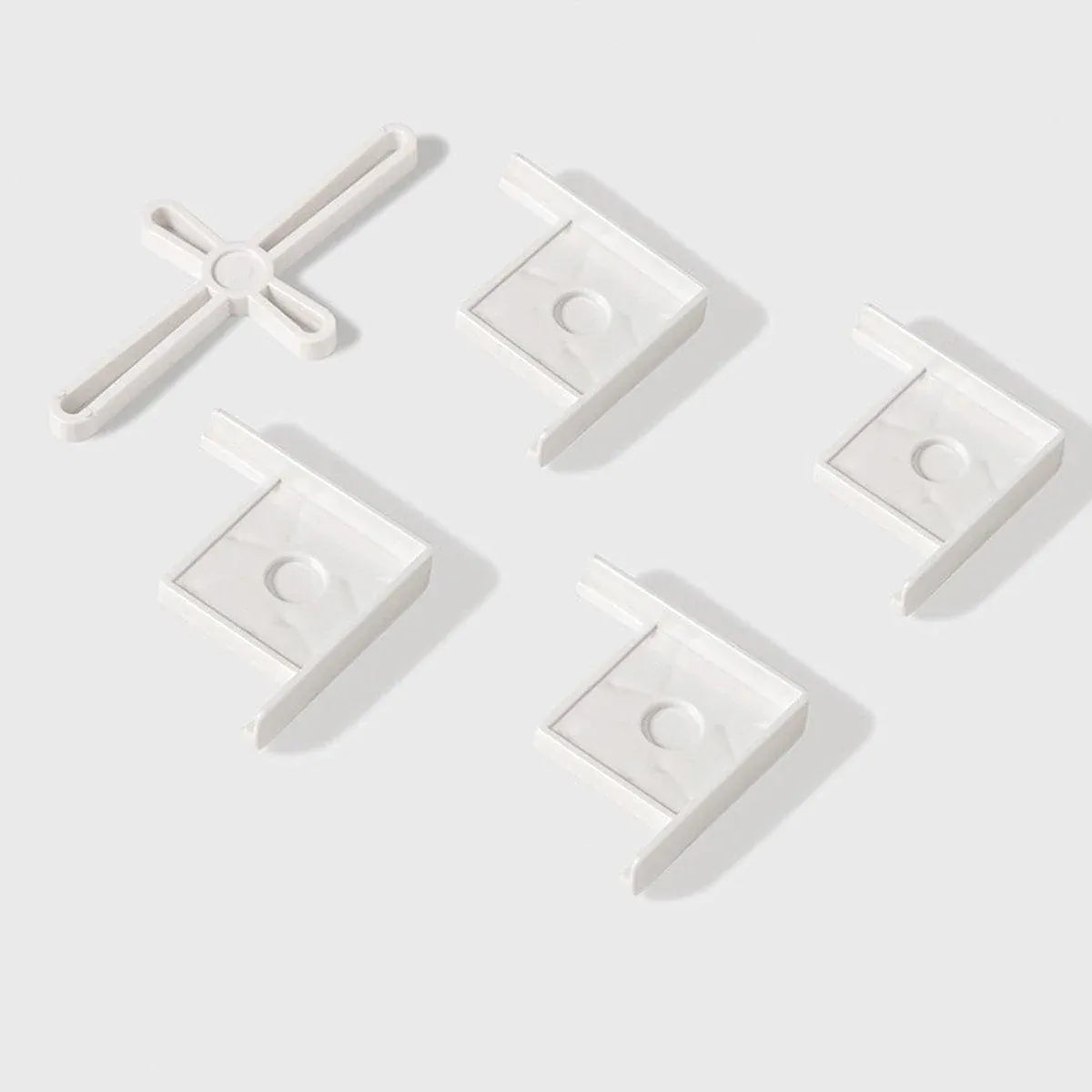 5pcs Plastic Fish Tank Base Bracket Corner Guard Stand Holder for Aquarium Tanks - White-S V528-FISH-TANK-BASE-WHITE-S-670834
