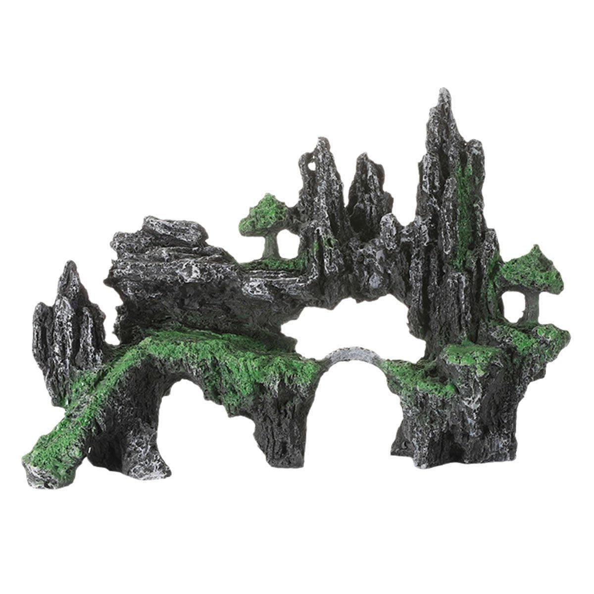 Aquarium Decoration Rock Cave Stone Ornament Fish Tank Mountain View Decor V528-FISH-TANK-ROCKERY-GS1615-467658