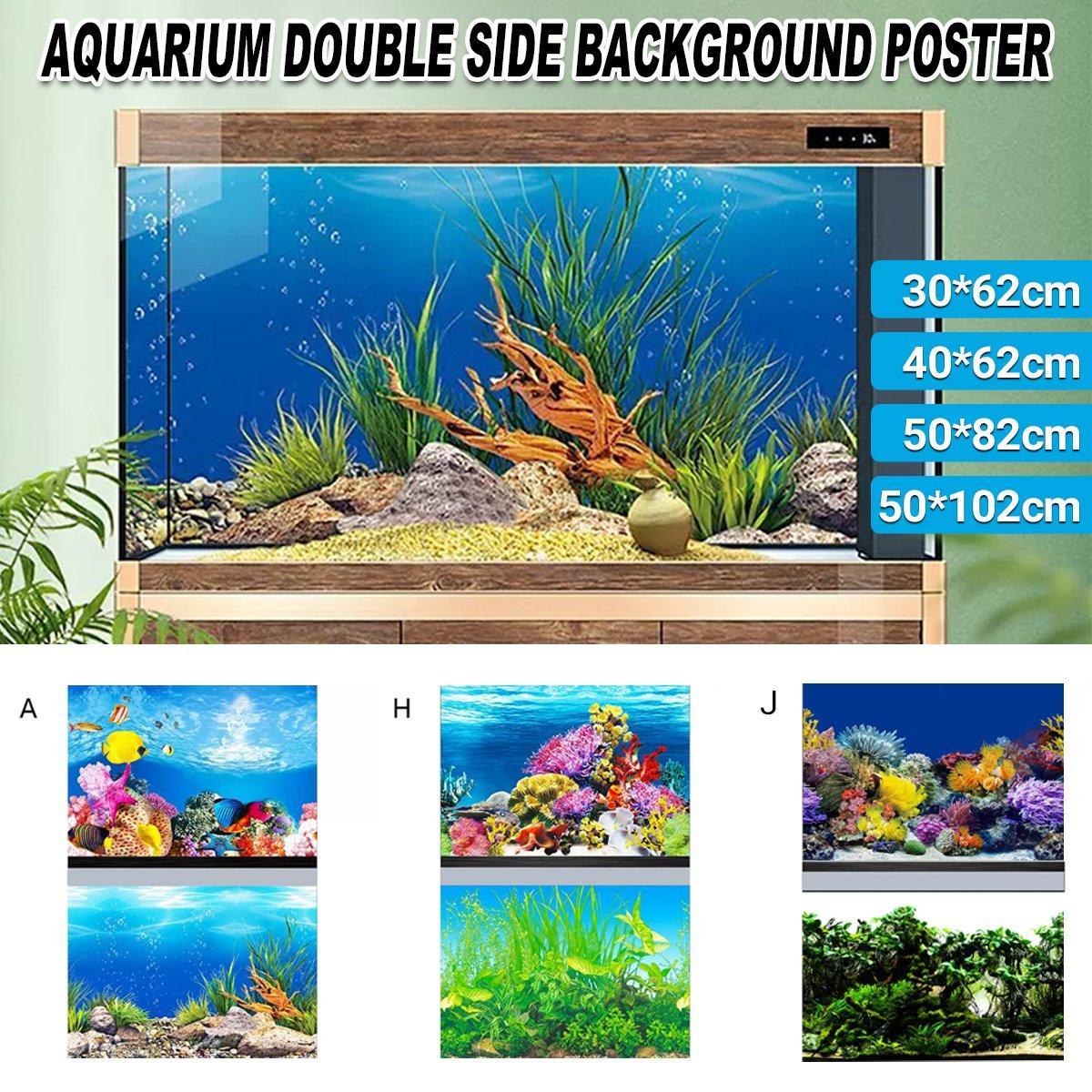 Aquarium Background Fish Tank Wallpaper Double Sided Decoration Sticker Paper - A-50cmx102cm V528-FISH-TANK-STICKER-A-50-120-732398