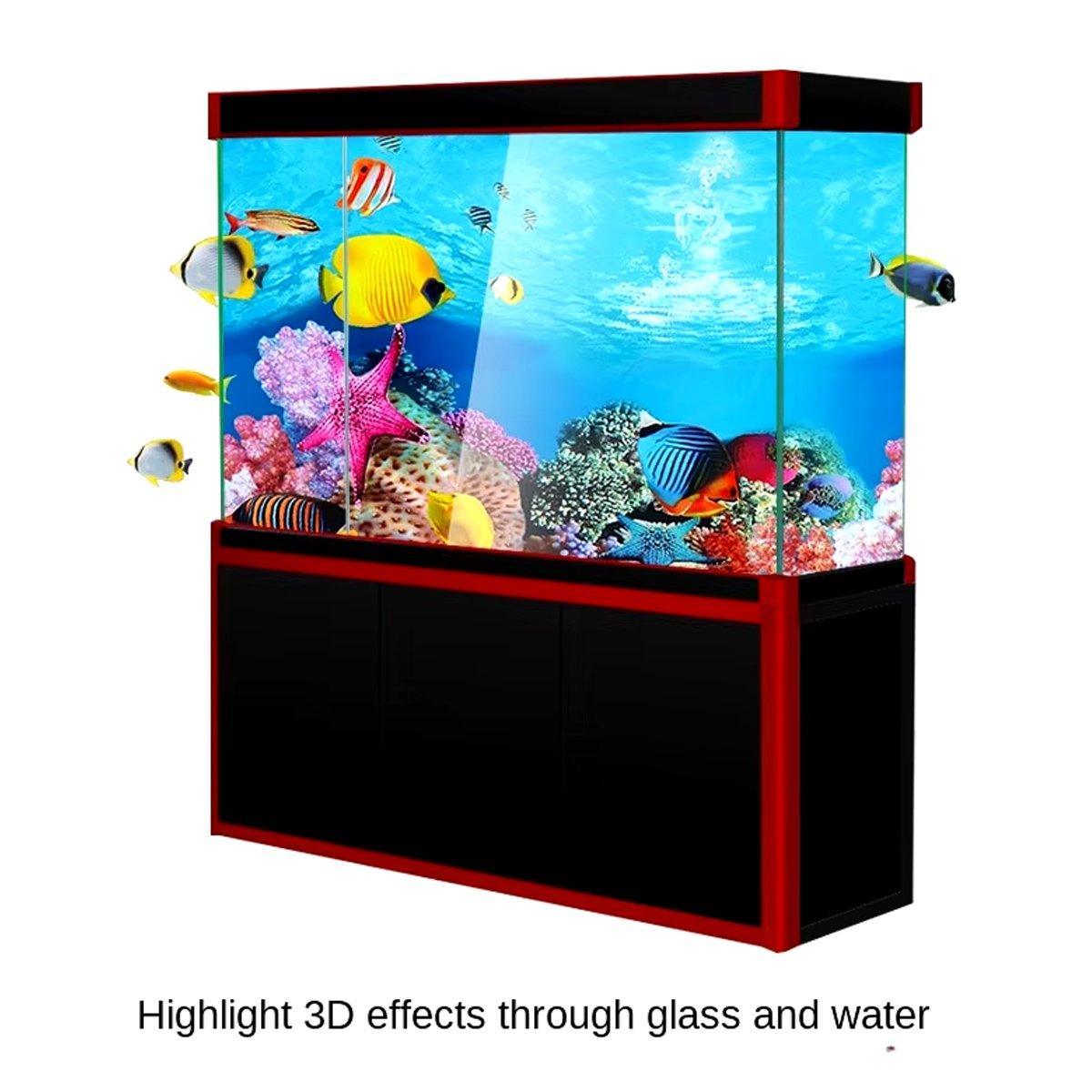 Aquarium Background Fish Tank Wallpaper Double Sided Decoration Sticker Paper - J-30cmx62cm V528-FISH-TANK-STICKER-J-30-62-796955