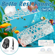 Aquarium Fish Resting Tunnel Hiding House for Betta Shrimp Small Fish Tank Decor - Black V528-FISH-TUNNEL-BLACK-836448
