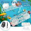 Aquarium Fish Resting Tunnel Hiding House for Betta Shrimp Small Fish Tank Decor - White V528-FISH-TUNNEL-WHITE-993947