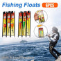 6Pcs Fishing Floats Set Fishing Bobber Hook Kits Straight Column Water Drop Type V528-FISHHOOK-6PCS-999685