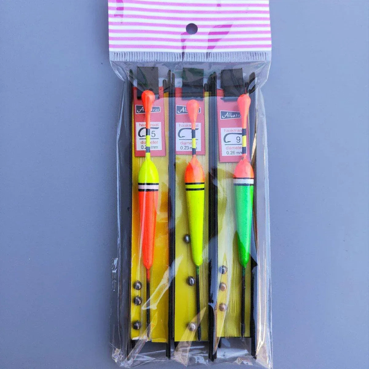 6Pcs Fishing Floats Set Fishing Bobber Hook Kits Straight Column Water Drop Type V528-FISHHOOK-6PCS-999685