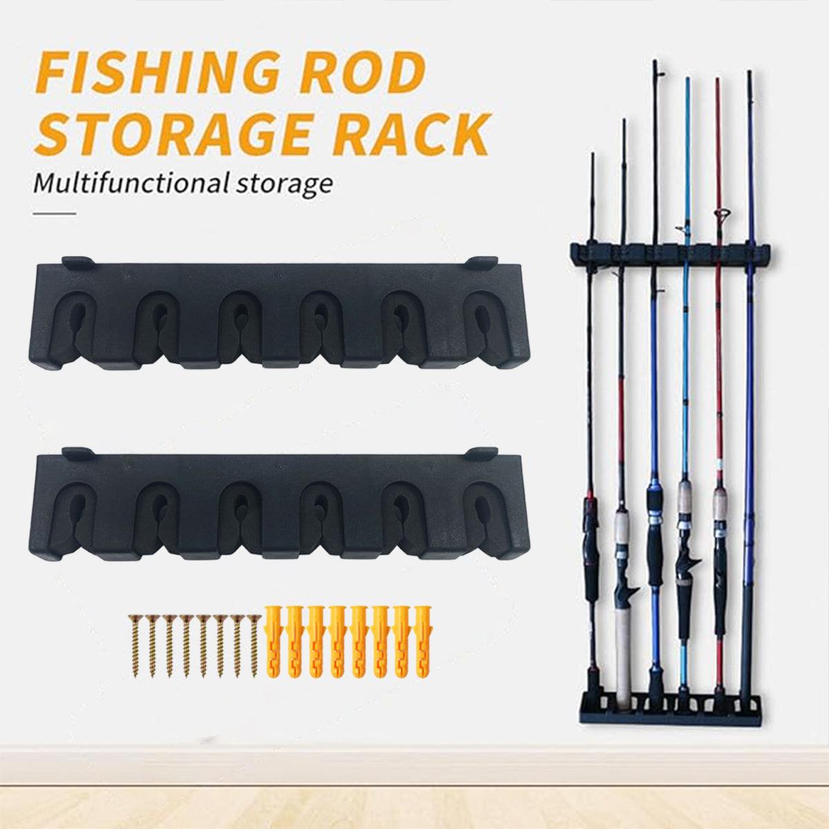 Wall Mounted Fishing Rod Holder Display Rack Sturdy Fishing Rod Storage Stand V528-FISHING-8-573934