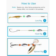 High Quality 2 Boxes of Round Colourful Fishing Beads Tackle Accessories Kit V528-FISHING-ACCESSORIES-2BOX-824571