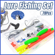 78pcs Fishing Gear Set Hooks Lures Baits Tackle Kit for Freshwater Saltwater V528-FISHING-BAIT-TACKLE-KIT-78-599713
