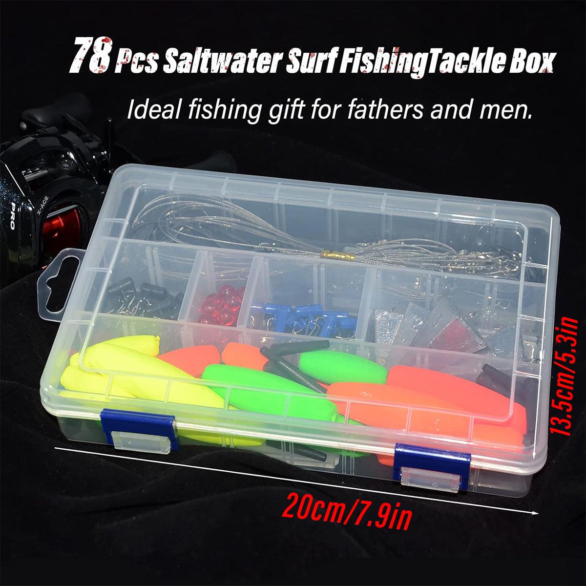 78pcs Fishing Gear Set Hooks Lures Baits Tackle Kit for Freshwater Saltwater V528-FISHING-BAIT-TACKLE-KIT-78-599713