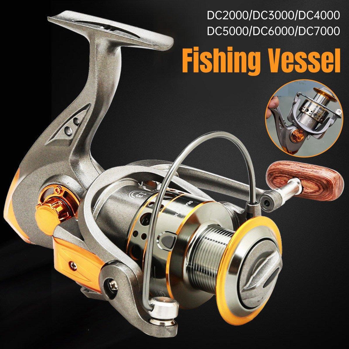 All-Metal Spinning Fishing Reel Sea Pole Fishing Gear Wire Cup Fishing Rod - 2000 V528-FISHING-BOAT-2000-513926