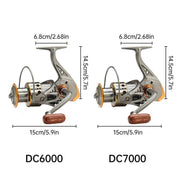 All-Metal Spinning Fishing Reel Sea Pole Fishing Gear Wire Cup Fishing Rod - 2000 V528-FISHING-BOAT-2000-513926