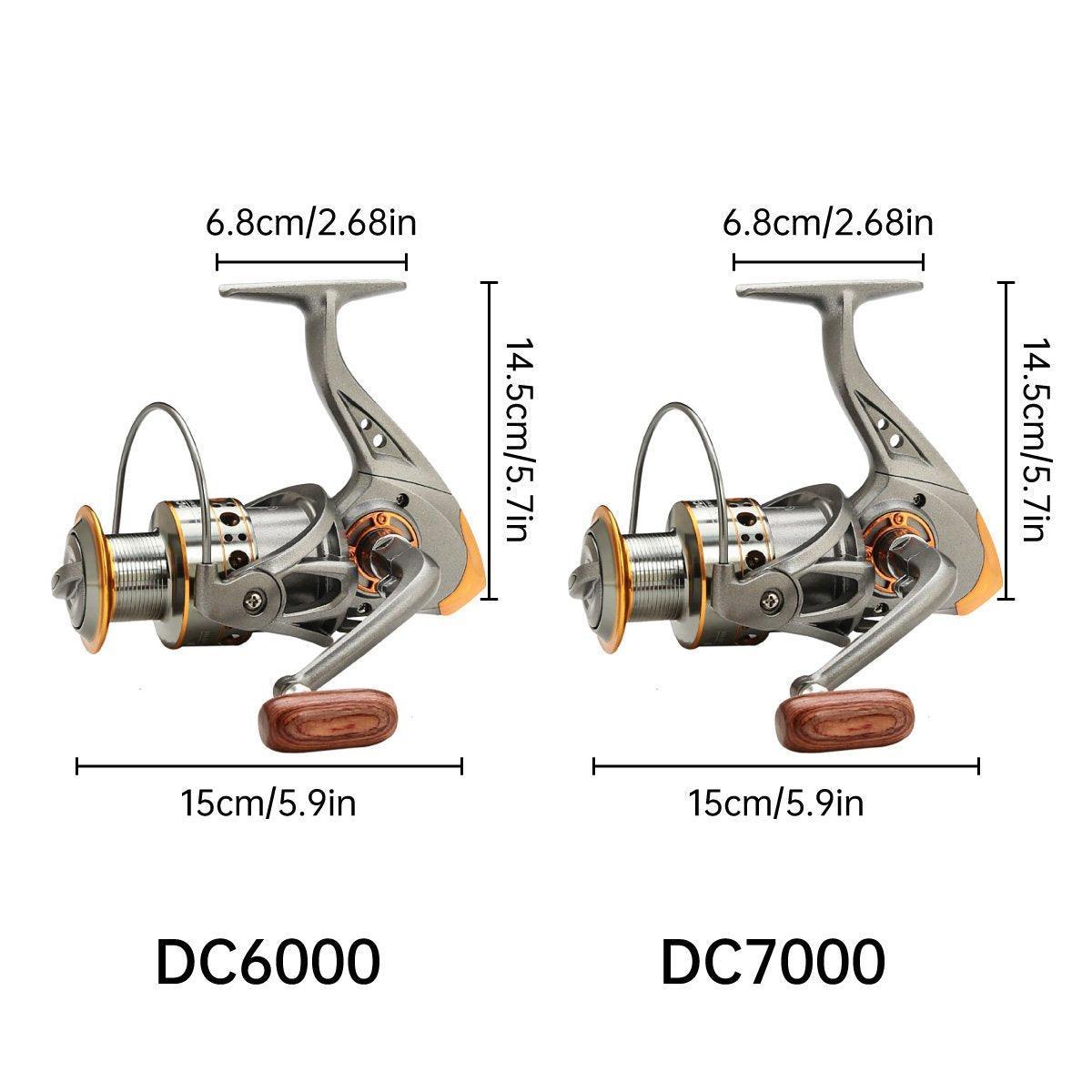 All-Metal Spinning Fishing Reel Sea Pole Fishing Gear Wire Cup Fishing Rod - 2000 V528-FISHING-BOAT-2000-513926