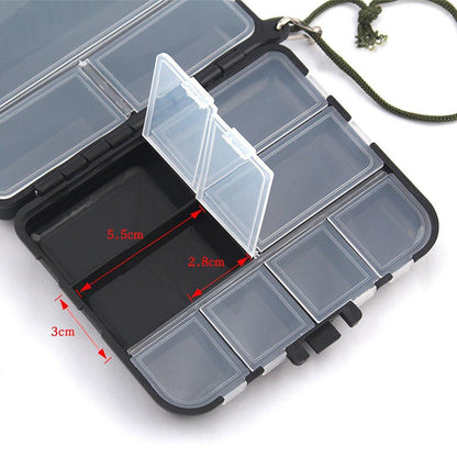 Fishing Accessories Storage Box with Hand Rope Hook Organizer for Fishing Gear - Large V528-FISHING-BOX-BLACK-LARGE-160242