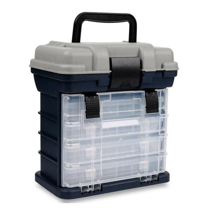 Removable 4 Tray Heavy Duty Fishing Tackle Box Storage Organizer for Tackle V528-FISHING-BOX-FOUR-LEVELS-531096