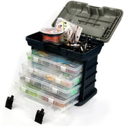 Removable 4 Tray Heavy Duty Fishing Tackle Box Storage Organizer for Tackle V528-FISHING-BOX-FOUR-LEVELS-531096