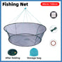 Open Folding Fishing Net Round Fishnet Portable Fish Pocket for Outdoor Angling - 80cm V528-FISHING-NET-80-703646
