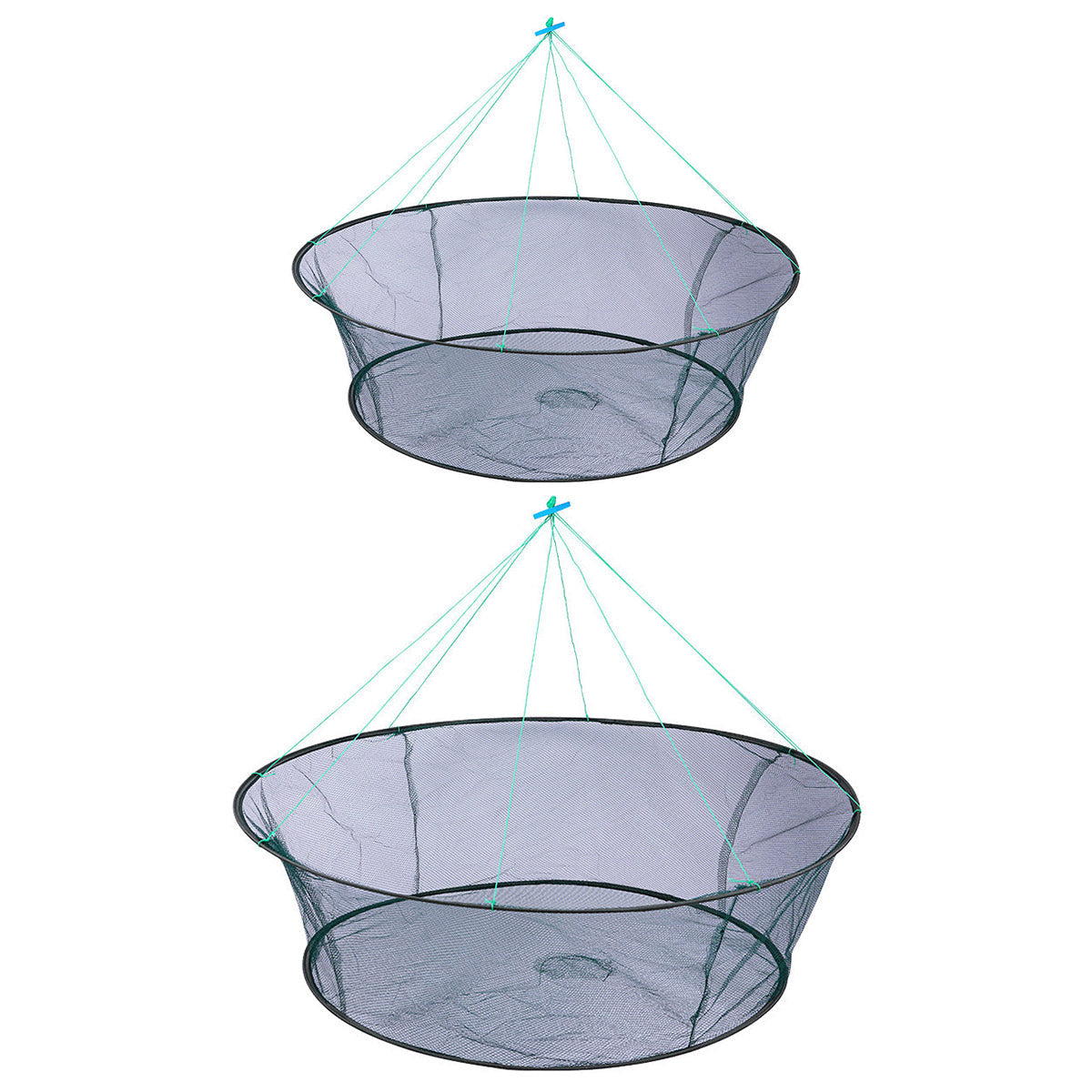 Open Folding Fishing Net Round Fishnet Portable Fish Pocket for Outdoor Angling - 80cm V528-FISHING-NET-80-703646