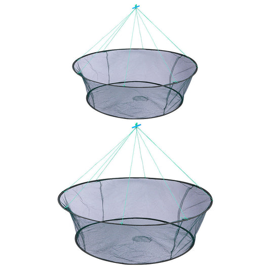 Open Folding Fishing Net Round Fishnet Portable Fish Pocket for Outdoor Angling - 80cm V528-FISHING-NET-80-703646