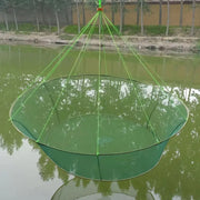 Open Folding Fishing Net Round Fishnet Portable Fish Pocket for Outdoor Angling - 80cm V528-FISHING-NET-80-703646