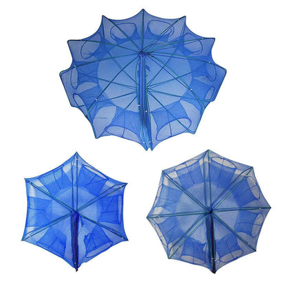 6/8/10 Holes Fishing Net Small Foldable Square Folding Shrimp Eel Lobster Trap - 6Holes V528-FISHING-NET-BLUE-6-885487