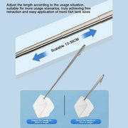 Retractable Fish Net for Fish Tank Pocket Fishing Net with Handle Aquarium Tools - Square-L V528-FISHING-NET-F-L-116927