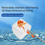 Retractable Fish Net for Fish Tank Pocket Fishing Net with Handle Aquarium Tools - Square-L V528-FISHING-NET-F-L-116927