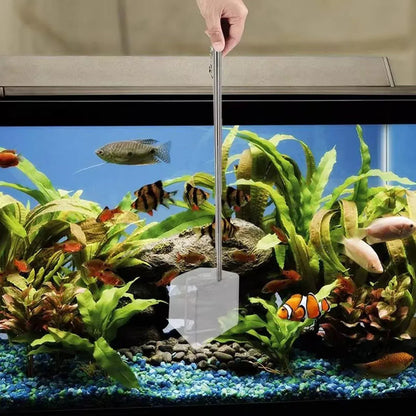 Retractable Fish Net for Fish Tank Pocket Fishing Net with Handle Aquarium Tools - Square-L V528-FISHING-NET-F-L-116927