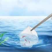 Retractable Fish Net for Fish Tank Pocket Fishing Net with Handle Aquarium Tools - Round-L V528-FISHING-NET-Y-L-378228