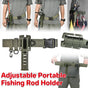 Adjustable Fishing Rod Holder Belt Portable Waist Strap Fishing Gear Rod Storage V528-FISHING-ROD-BELT-ARMY-GREEN-257142